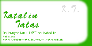 katalin talas business card